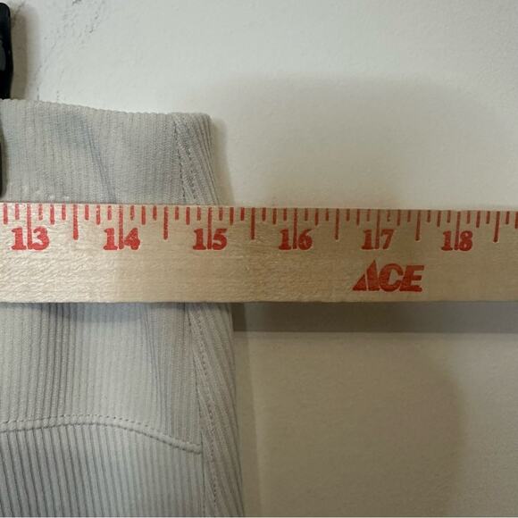 Lululemon Brushed Softstreme Ribbed Zip Flared Pant 32.5" Bone Size 10 NWOT - Picture 8 of 11